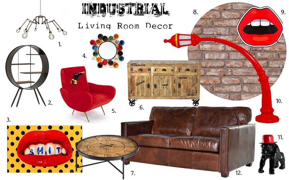 Industrial Living Room Interior Design