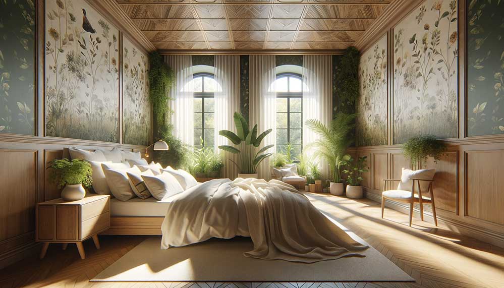 biophilic-bedroom-botanic-wallpaper